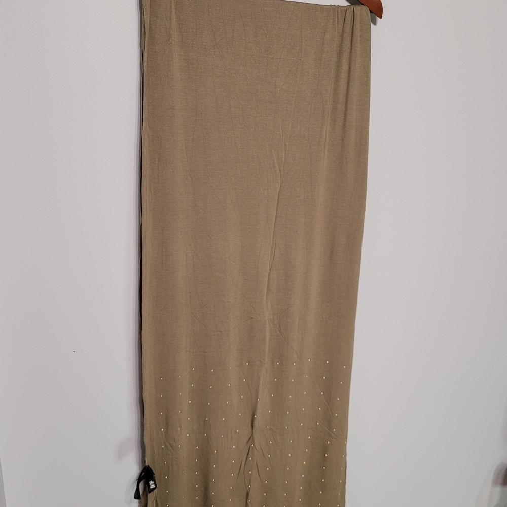 H&M Bejeweled Light Army Green Scarf